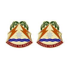 417th Signal Battalion Unit Crest (Guards the Peace)